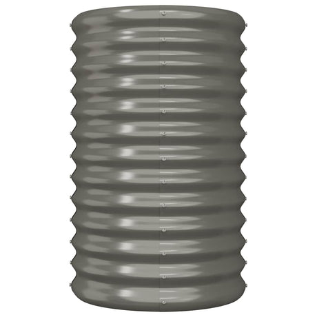Boîte de planification de Vidaxl 40x40x68 cm en poudre et gris en acier recouvert