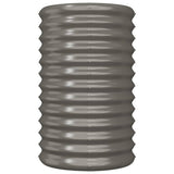 Boîte de planification de Vidaxl 40x40x68 cm en poudre et gris en acier recouvert