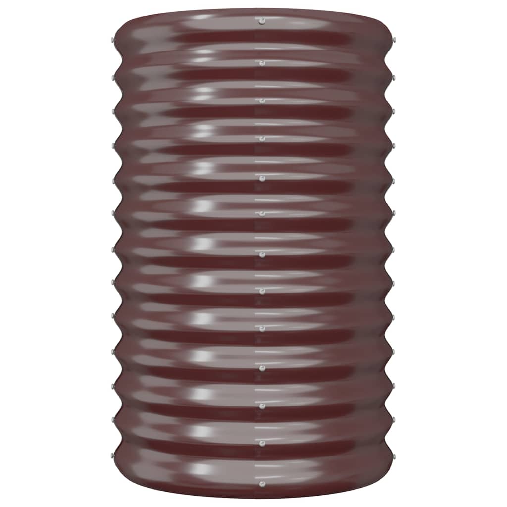 Boîte de planification Vidaxl 40x40x68 cm Brown en acier galvanisé