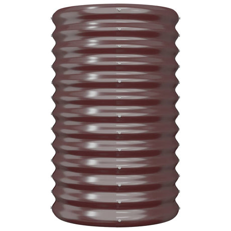 Boîte de planification Vidaxl 40x40x68 cm Brown en acier galvanisé