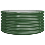 Boîte de planification Vidaxl 80x80x36 cm Galvanisé en acier vert