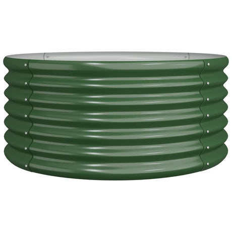 Boîte de planification Vidaxl 80x80x36 cm Galvanisé en acier vert