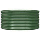 Boîte de planification Vidaxl 80x80x36 cm Galvanisé en acier vert
