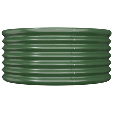 Boîte de planification Vidaxl 80x80x36 cm Galvanisé en acier vert