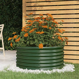 Boîte de planification Vidaxl 80x80x36 cm Galvanisé en acier vert