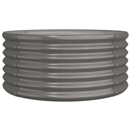 Boîte de planification de Vidaxl 80x80x36 cm en poudre et gris en acier recouvert