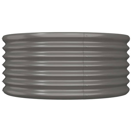 Boîte de planification de Vidaxl 80x80x36 cm en poudre et gris en acier recouvert
