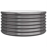 Boîte de planification Vidaxl 80x80x36 cm Anthracite en acier galvanisé -colore