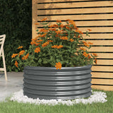 Boîte de planification Vidaxl 80x80x36 cm Anthracite en acier galvanisé -colore