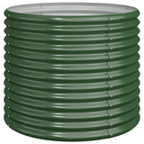 VidaXL Jardinière 80x80x68 cm acier thermolaqué vert