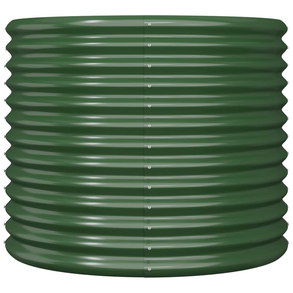 VidaXL Jardinière 80x80x68 cm acier thermolaqué vert