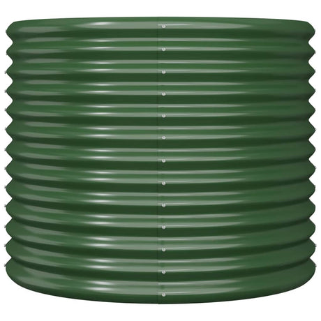 VidaXL Jardinière 80x80x68 cm acier thermolaqué vert