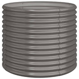 Boîte de planification de Vidaxl 80x80x68 cm en poudre et gris en acier recouvert