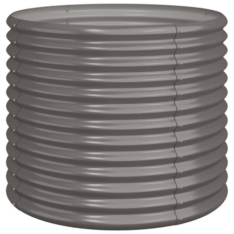 Boîte de planification de Vidaxl 80x80x68 cm en poudre et gris en acier recouvert