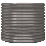 Boîte de planification de Vidaxl 80x80x68 cm en poudre et gris en acier recouvert