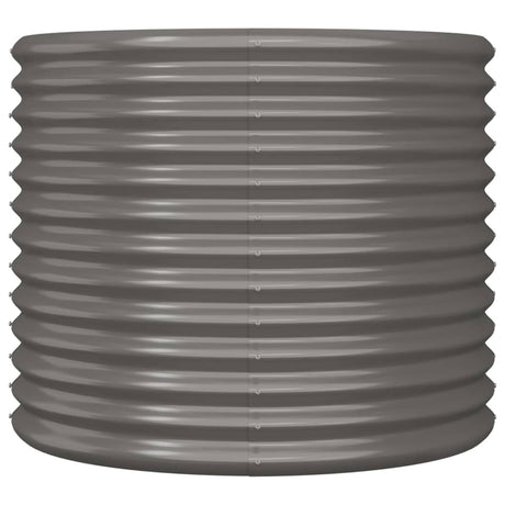 Boîte de planification de Vidaxl 80x80x68 cm en poudre et gris en acier recouvert