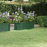 Vidaxl Planning Box 114x40x36 cm Galvanisé en acier vert