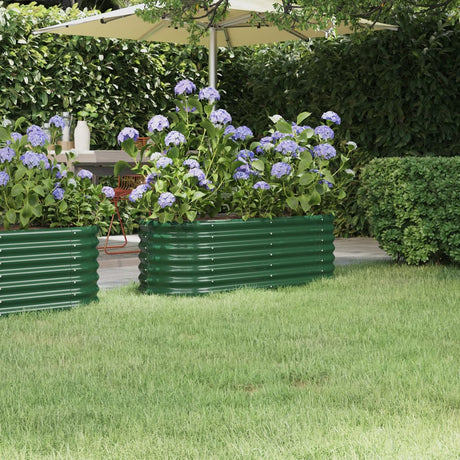 Vidaxl Planning Box 114x40x36 cm Galvanisé en acier vert