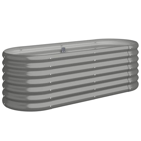 Boîte de planification Vidaxl 114x40x36 cm Gray en acier galvanisé