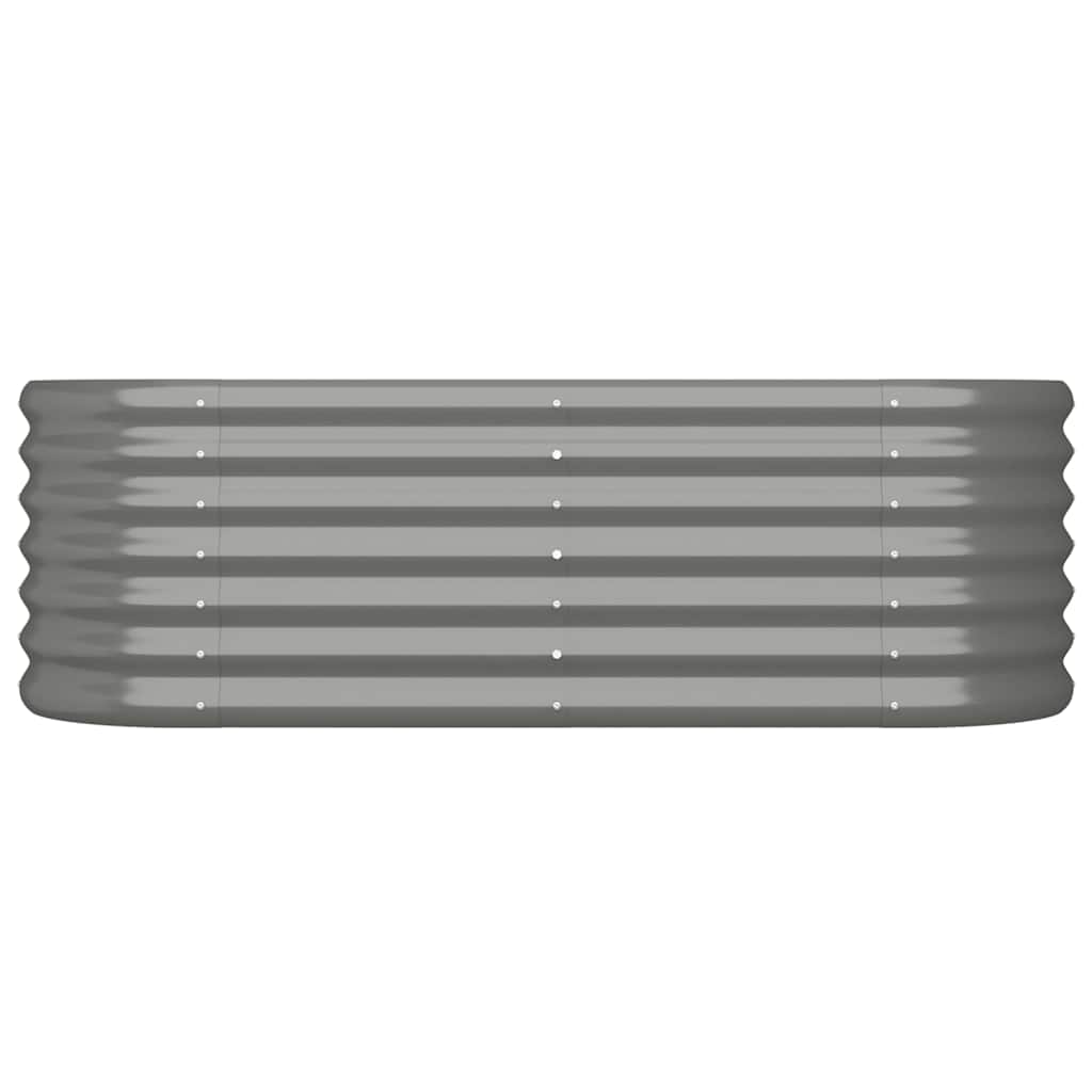 Boîte de planification Vidaxl 114x40x36 cm Gray en acier galvanisé