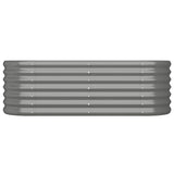 Boîte de planification Vidaxl 114x40x36 cm Gray en acier galvanisé