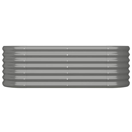 Boîte de planification Vidaxl 114x40x36 cm Gray en acier galvanisé
