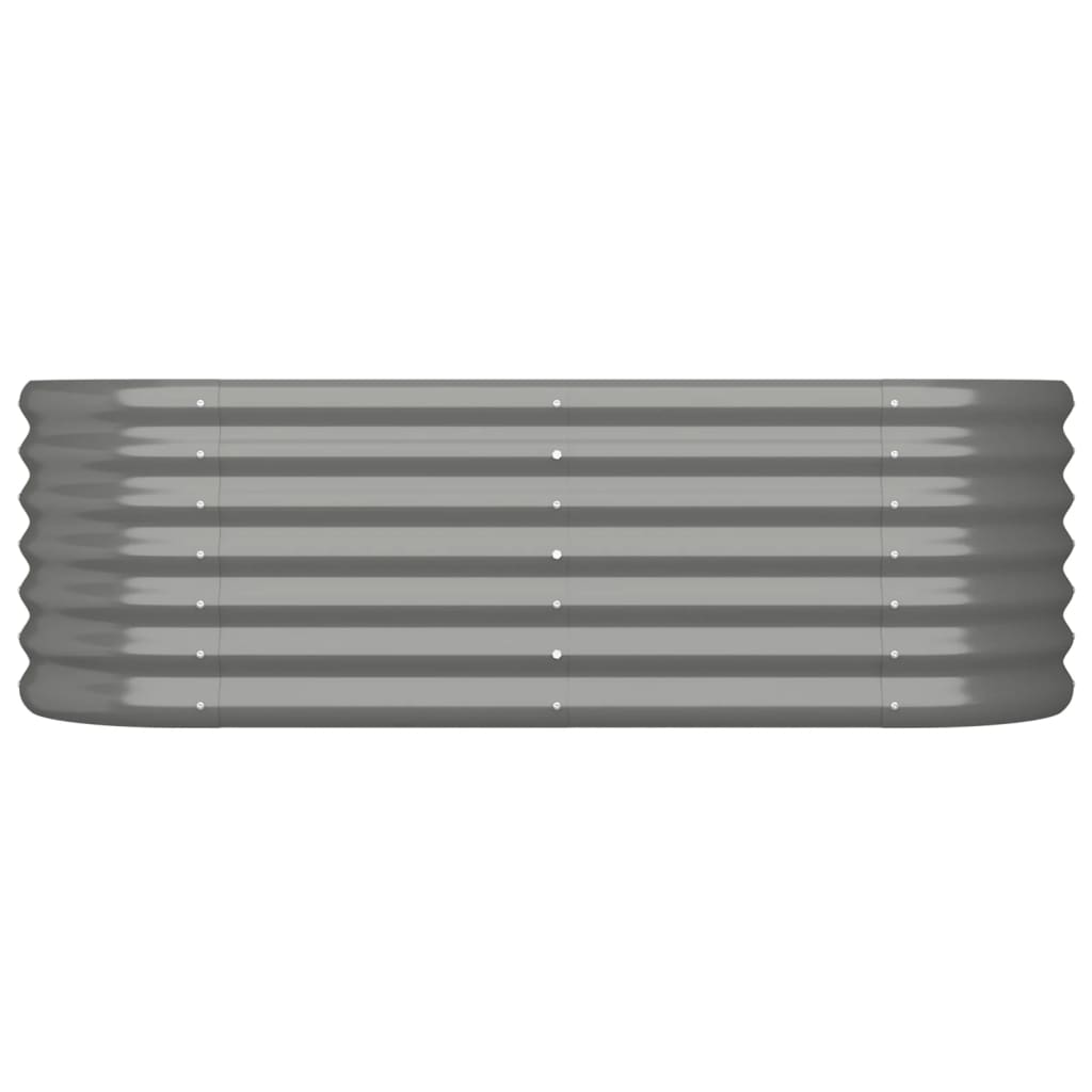 Boîte de planification de Vidaxl 114x40x36 cm en poudre et gris en acier recouvert