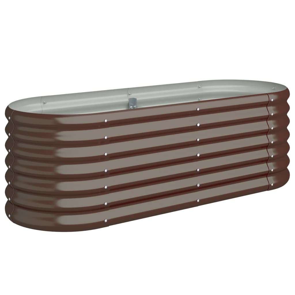 Vidaxl Planning Box 114x40x36 cm Brown en acier galvanisé