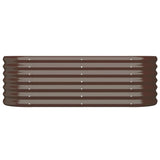 Vidaxl Planning Box 114x40x36 cm Brown en acier galvanisé