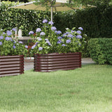 Vidaxl Planning Box 114x40x36 cm Brown en acier galvanisé