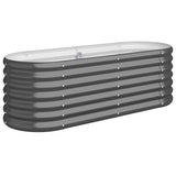 Vidaxl Planning Box 114x40x36 cm Anthracite en acier galvanisé -colore