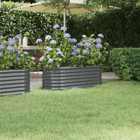 Vidaxl Planning Box 114x40x36 cm Anthracite en acier galvanisé -colore