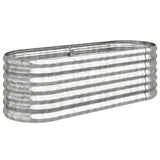 Boîte de planification Vidaxl 114x40x36 cm Couleur en argent en acier galvanisé