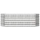 Boîte de planification Vidaxl 114x40x36 cm Couleur en argent en acier galvanisé