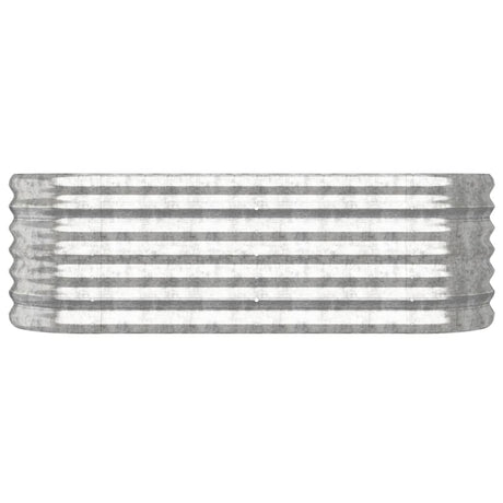 Boîte de planification Vidaxl 114x40x36 cm Couleur en argent en acier galvanisé