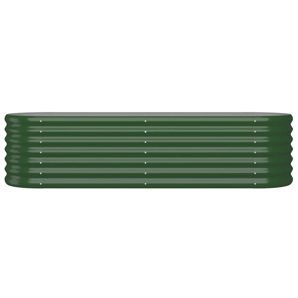 Vidaxl Planning Box 152x40x36 cm Galvanisé en acier vert