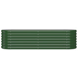 Vidaxl Planning Box 152x40x36 cm Galvanisé en acier vert