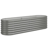 Boîte de planification Vidaxl 152x40x36 cm Gray en acier galvanisé