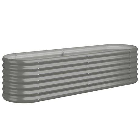 Boîte de planification Vidaxl 152x40x36 cm Gray en acier galvanisé