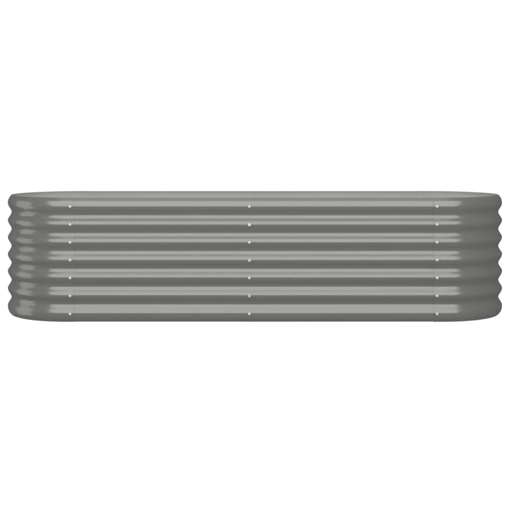 Boîte de planification Vidaxl 152x40x36 cm Gray en acier galvanisé