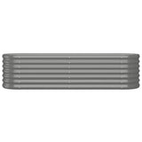 Boîte de planification Vidaxl 152x40x36 cm Gray en acier galvanisé