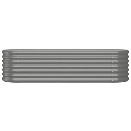 Boîte de planification Vidaxl 152x40x36 cm Gray en acier galvanisé