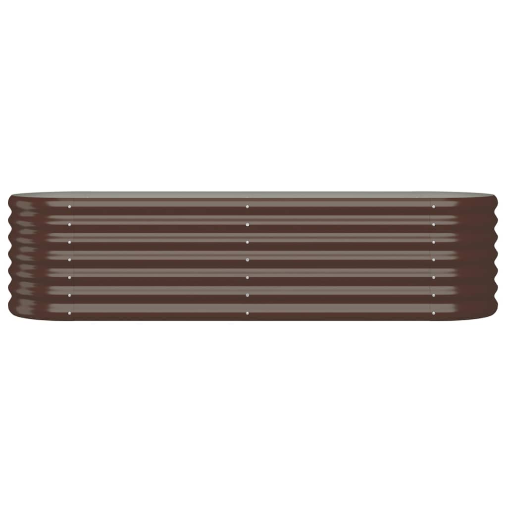 Boîte de planification Vidaxl 152x40x36 cm Brown en acier galvanisé