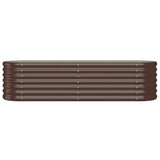 Boîte de planification Vidaxl 152x40x36 cm Brown en acier galvanisé