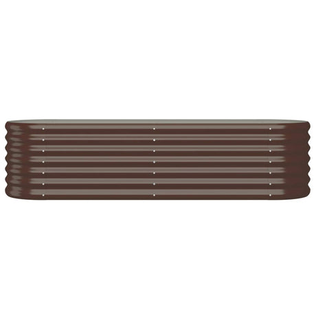 Boîte de planification Vidaxl 152x40x36 cm Brown en acier galvanisé
