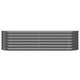 Vidaxl planteur 152x40x36 cm anthracite en acier galvanisé -colore