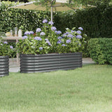 Vidaxl planteur 152x40x36 cm anthracite en acier galvanisé -colore