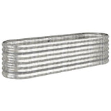 Boîte de planification Vidaxl 152x40x36 cm Couleur en argent en acier galvanisé