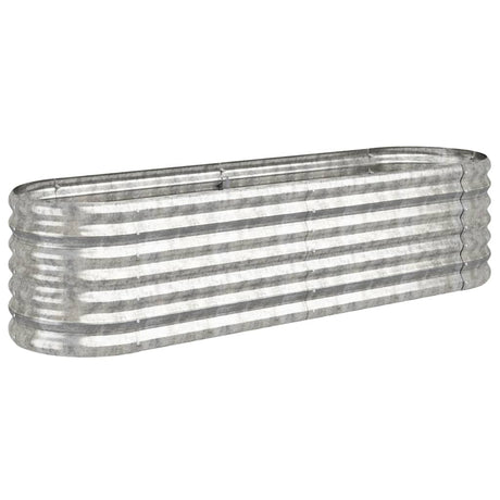 Boîte de planification Vidaxl 152x40x36 cm Couleur en argent en acier galvanisé