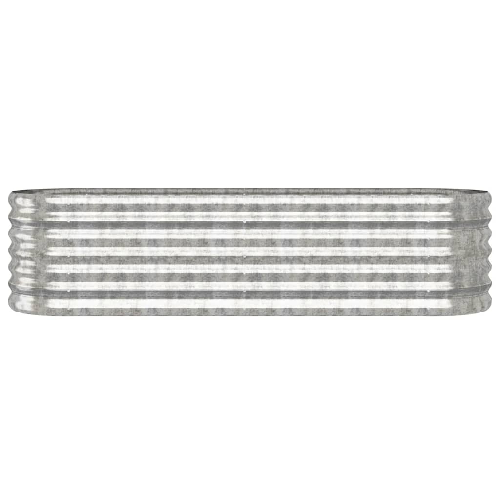 Boîte de planification Vidaxl 152x40x36 cm Couleur en argent en acier galvanisé